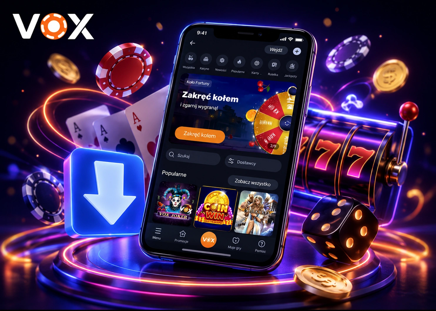 Vox Casino Polska 2026 – 10 000 zł i 500 Spinów Slide 1